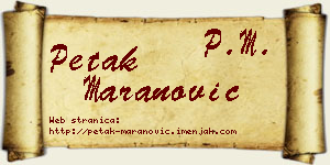Petak Maranović vizit kartica